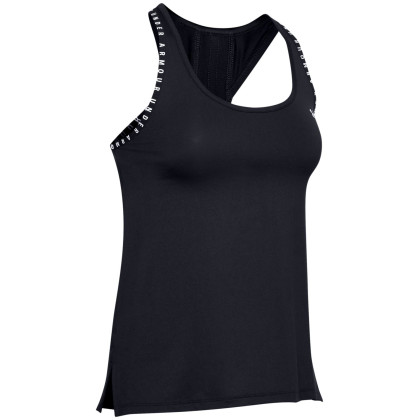 Camiseta sin mangas para mujer Under Armour Knockout Tank negro Black/Black/White