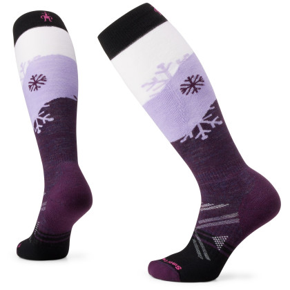 Calcetines de esquí Smartwool W Ski Fc Snowpocalypse Pattern Otc violeta/negro Purple Iris