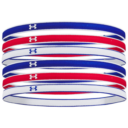 Banda para cabeza Under Armour Mini Headbands azul/blanco Royal / Red / White