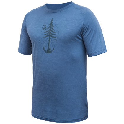 Camiseta funcional de hombre Sensor Merino Air Earth azul riviera blue