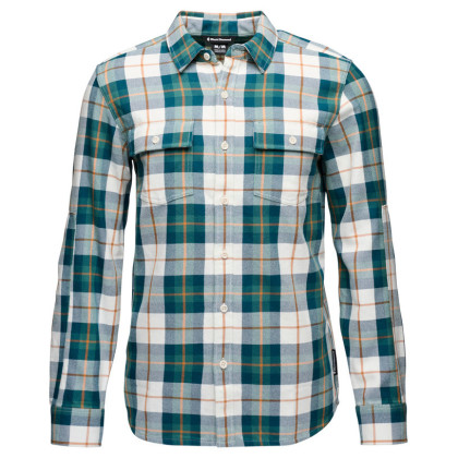 Camisa de hombre Black Diamond M Project Twill Ls Shirt verde/blanco Raging Sea-Henna (9651)