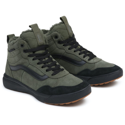 Calzado de hombre Vans Range Exp Hi Vansguard verde/negro Sherpa Suede Grape Leaf/Black