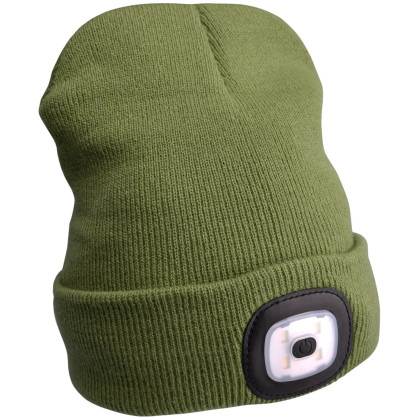 Gorro con lámpara frontal Extol Light verde Green