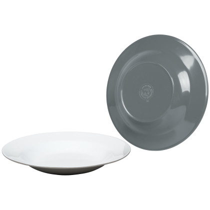 Juego de platos Bo-Camp Deep plate Two tone - 4ks gris Grey