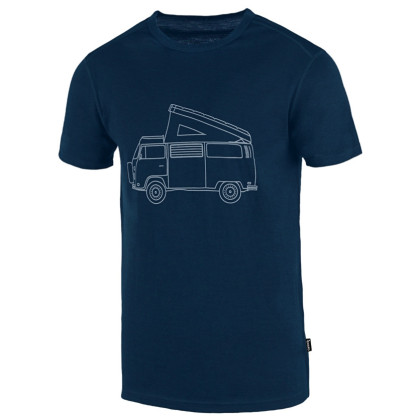 Camiseta de hombre Warg Merino Van 165 Short Comfy azul navy