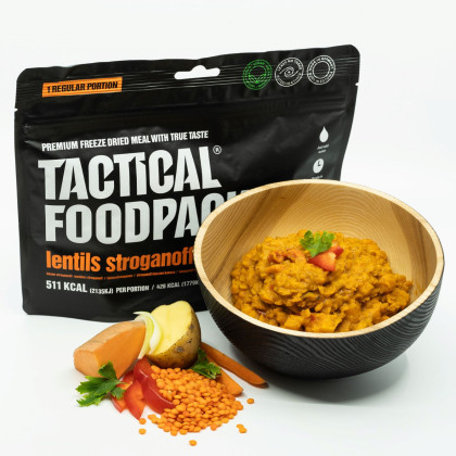 Plato principal Tactical Foodpack Lentils Stroganoff 120g