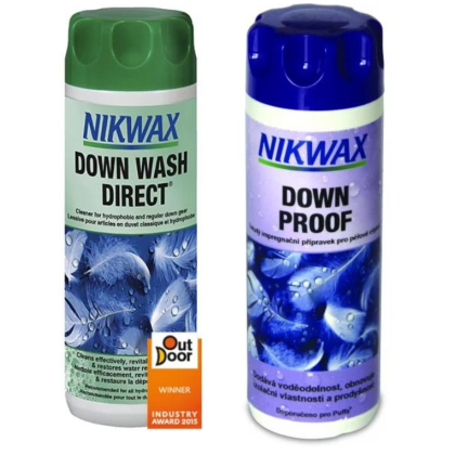 Impermeabilizante Nikwax Down wash direct + Down Proof 2x 300ml