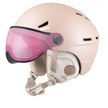 Casco de esquí Relax Patrol Visor beige béžová