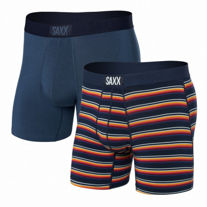 Calzoncillos bóxer Saxx Vibe Super Soft Bb 2Pk azul oscuro field stripe/navy