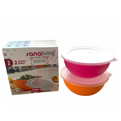 Juego de boles Omada Sanaliving Bowls Set 1,7L + 1,7L & 2x lids