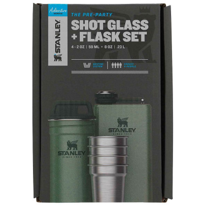 Juego de regalo Stanley Placatka 230ml + 4 ks panák verde Green