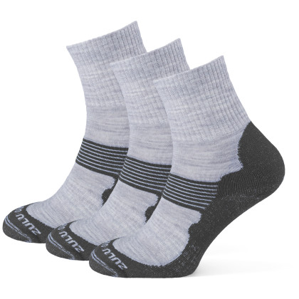 Calcetines Zulu Merino Men 3 pack gris/negro