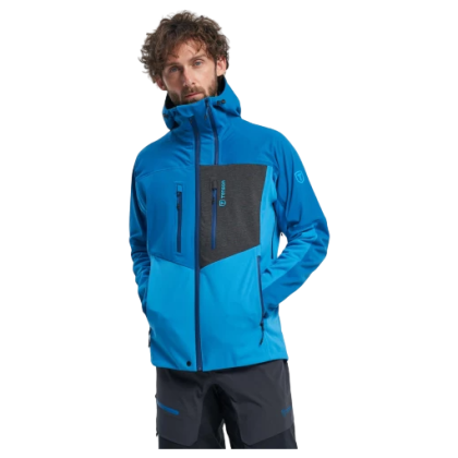 Chaqueta softshell de hombre Tenson Touring Softshell azul/gris Turquoise