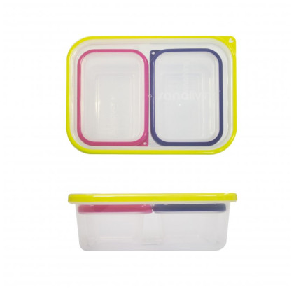 Caja de alimentos Omada Sanaliving Box Set 19x14x6,5cm/1L + 2x 11,5x8x5cm/0,2L