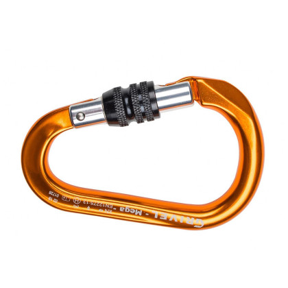 Mosquetón Grivel K6N Mega Screw Lock naranja