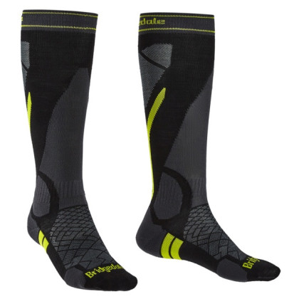 Calcetines de hombre Bridgedale Ski Lightweight negro Black/Lime/