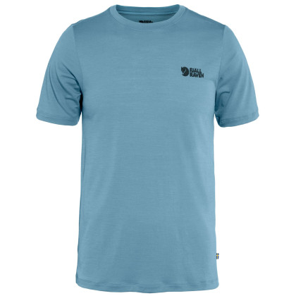 Camiseta de hombre Fjällräven Abisko Wool Logo SS M azul Dawn Blue