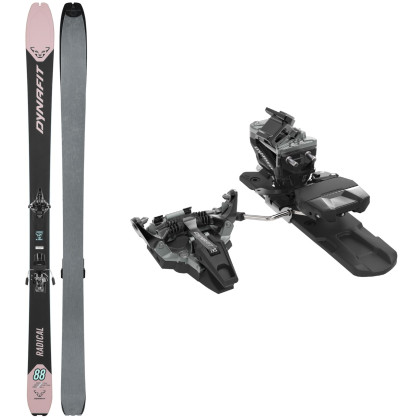 Juego de esquí de travesía Dynafit Radical 88 Ski Set Women rosa claro mokarosa