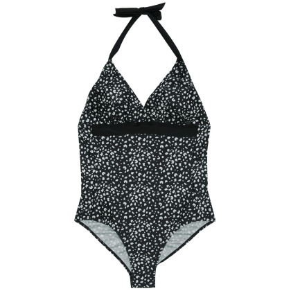 Bañador de mujer Regatta Flavia Swim Cstm II negro/blanco Black/White Polka Print