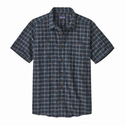 Camisa de hombre Patagonia M's Back Step Shirt azul Renewal: New Navy