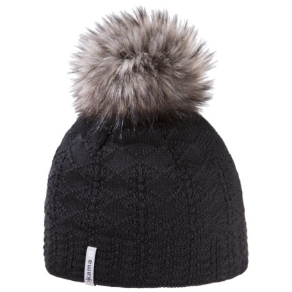 Gorro de lana merino Kama A109 negro Black