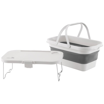 Cesta de picnic Easy Camp Cerf Picnic Basket & Table blanco/gris