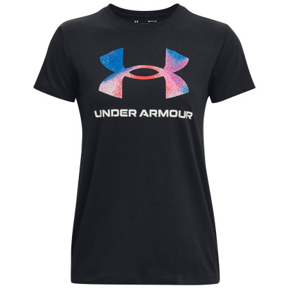 Camiseta de mujer Under Armour W SPORTSTYLE LOGO SS negro/blanco Black / / White