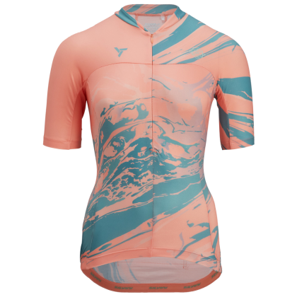 Maillot de ciclismo para mujer Silvini Catirina rosa/verde coral-green