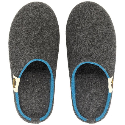 Pantuflas Gumbies Outback - Charcoral & Turquoise