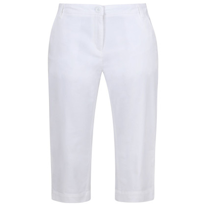 Pantalones de tres cuartos para mujer Regatta Bayletta Capri blanco White