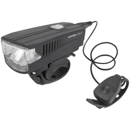 Luz delantera Extol 350lm negro black