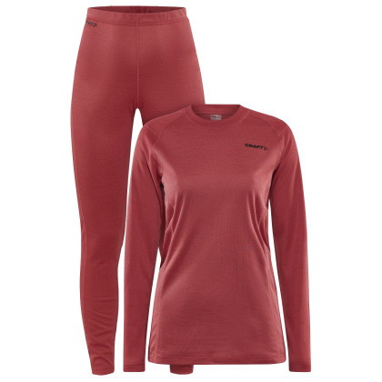 Juego de mujer Craft Core Warm Baselayer rojo/negro Astro