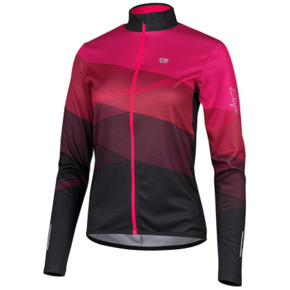 Maillot de ciclismo para mujer Etape Gaia negro/rosa magenta/černá