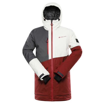 Chaqueta de hombre Alpine Pro Uzer rojo/blanco MERLOT