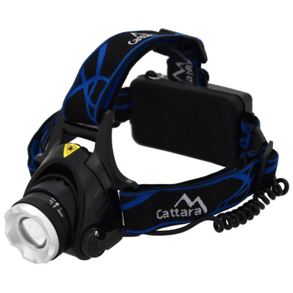 Linterna frontal Cattara LED 570lm ZOOM negro/azul černá modrá