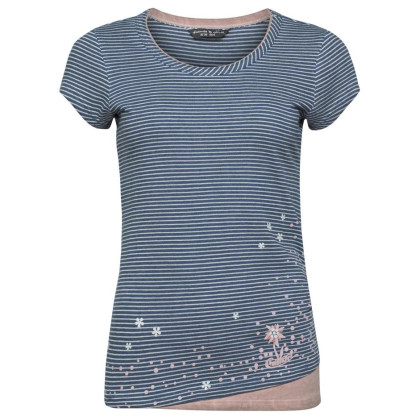 Camiseta de mujer Chillaz Fancy Little Dot blanco/rosa/azul indigo blue stripes washed