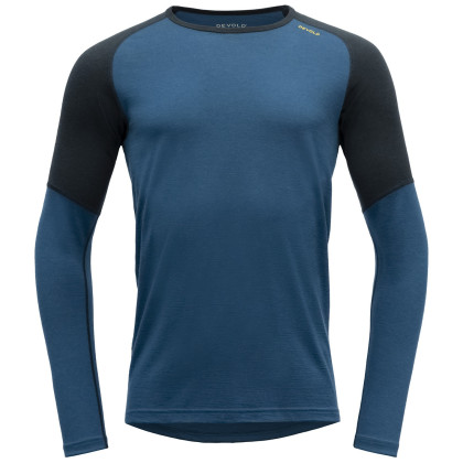 Camiseta funcional de hombre Devold Jakta Merino 200 Shirt azul Flood/Ink