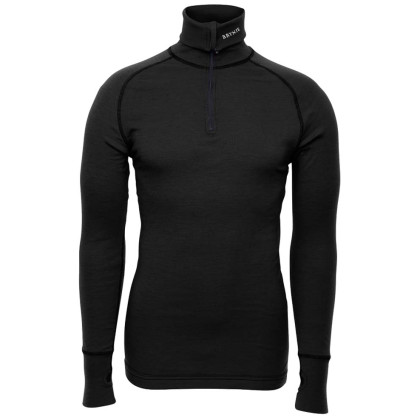 Camiseta con cuello alto Brynje of Norway Arctic Double Zip-polo negro Black