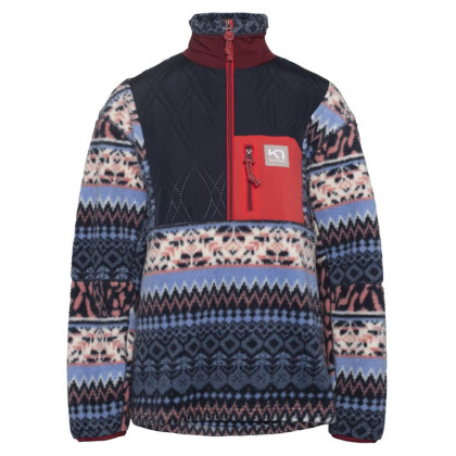 Sudadera de mujer Kari Traa Rothe Half-Zip rojo/azul Royal