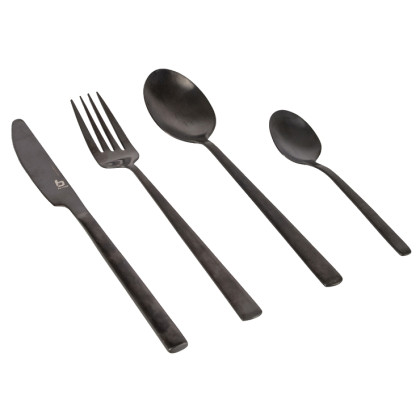 Juego de cubiertos Bo-Camp 16 Piece Cutlery Set Ballona negro