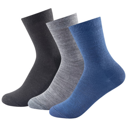 Calcetines para niños Devold Daily Light Kid Sock 3pk azul KidMix