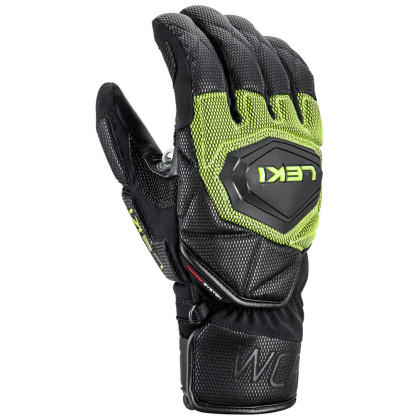 Guantes de esquí Leki WCR Coach 3D negro/verde black-ice lemon