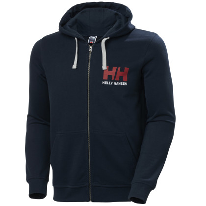 Sudadera de hombre Helly Hansen HH Logo Full Zip Hoodie azul oscuro Navy