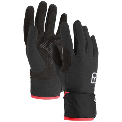 Guantes Ortovox Fleece Grid Cover Glove Women's negro Black Raven