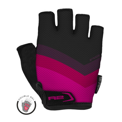 Guantes de ciclismo para mujer R2 Ombra negro/rosa