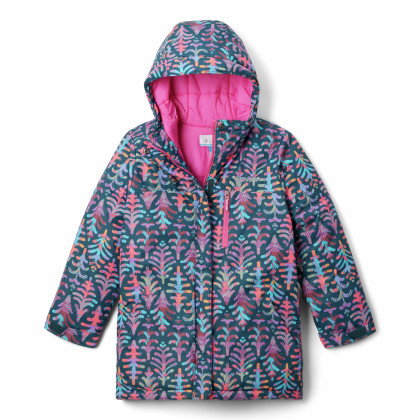 Chaqueta de invierno para niños Columbia Alpine Free Fall™ II Jacket azul/rosa Night Wave Conifers