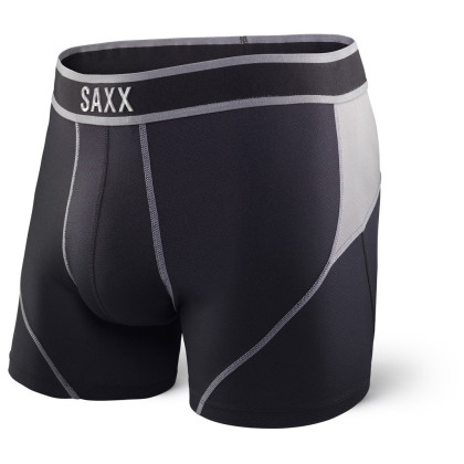 Calzoncillos bóxer Saxx Kinetic Boxer Black/Steel gris Black/Steel