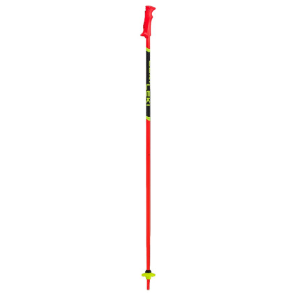 Bastones de esquí alpino Leki Racing Kids rojo/negro bright red-black-neonyellow