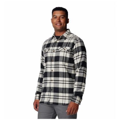 Camisa de hombre Columbia Flare Gun™ Stretch Flannel negro/blanco Black River Crossing Plaid