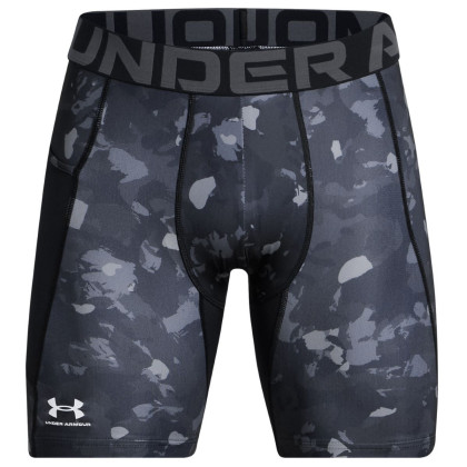 Pantalones cortos de hombre Under Armour HG Armour Prtd Comp Sts gris/negro BLK